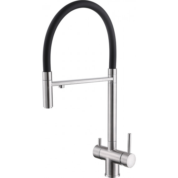 Смеситель для кухни Abber Wasser Kreis AF81141, с подключением фильтра и выдвижной лейкой,, Цвет производителя: хром - фото 