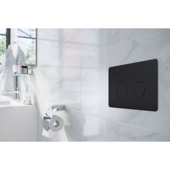 Кнопка смыва Azario AZ-8200-0087/AZ-P57-0190, черный матовый - фото 2