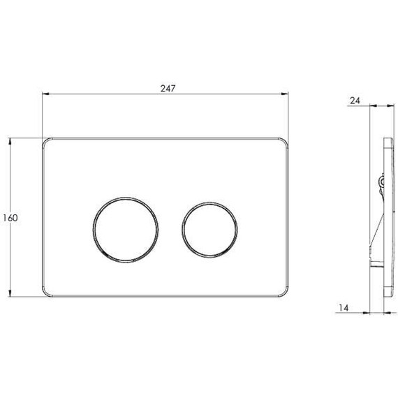 Кнопка смыва Azario AZ-8200-0087/AZ-P57-0190, черный матовый - фото 3