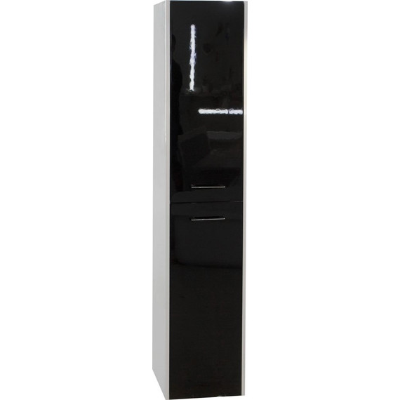 Пенал подвесной Эстет Vegas 35 см R ФР-00003496, чёрный/белый - фото 