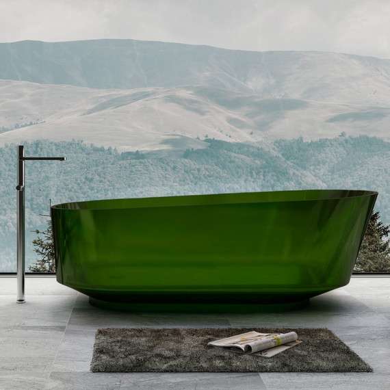 Ванна прозрачная Abber Kristall 170x80 см AT9706Emerald, зеленый - фото 