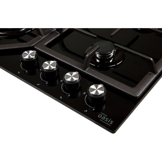 Газовая варочная поверхность Oasis P-GBT (чёрное стекло) - фото 5