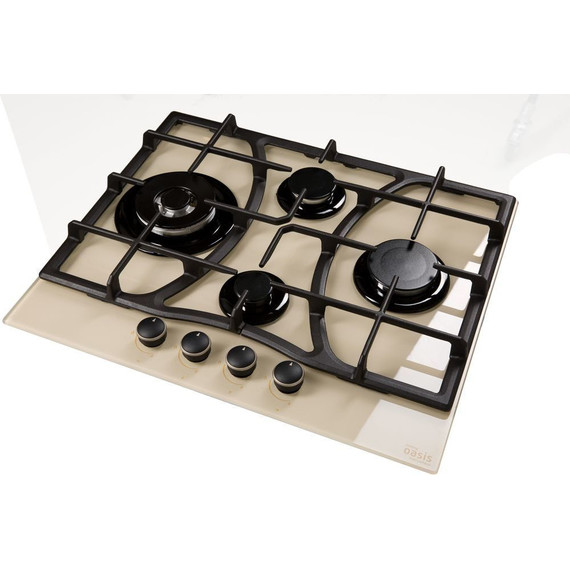 Газовая варочная поверхность Oasis P-GITT (бежевое стекло) - фото 5