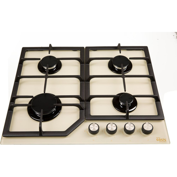 Газовая варочная поверхность Oasis P-GI (бежевое стекло) - фото 