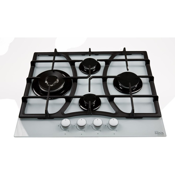 Газовая варочная поверхность Oasis P-GWTT (белое стекло) - фото 