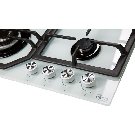 Газовая варочная поверхность Oasis P-GWT (белое стекло) - фото 7