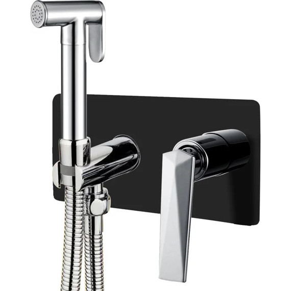 Набор для гигиенического душа Boheme Venturo 377-B, black chrome, Цвет производителя: black chrome - фото 