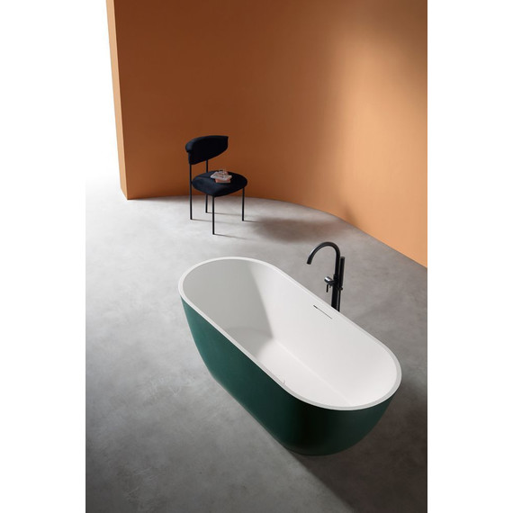 Ванна отдельностоящая Abber Frankfurt 170x75 см AM9941MBG, темно-зеленый матовый - фото 3