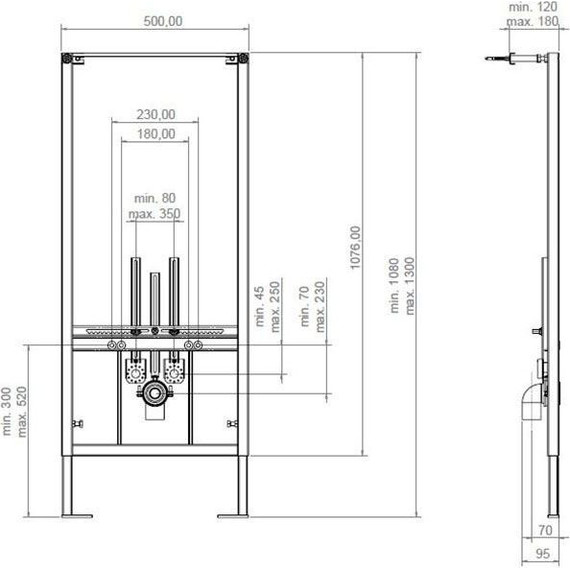 Инсталляция для биде Artceram 700.102 - фото 2