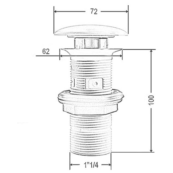 Донный клапан Artceram ACA038 39 00, cocoa - фото 3
