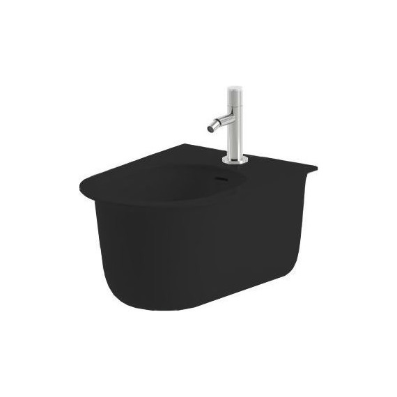 Биде подвесное ArtCeram Chic CHB001 17 00, чёрный матовый - фото 