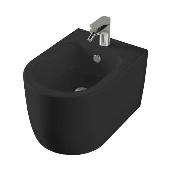 Биде подвесное ArtCeram Monet MNB001 17 00, чёрный матовый - фото 