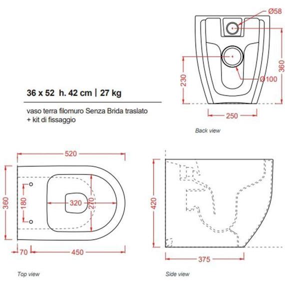 Унитаз приставной ArtCeram Monet MNV002 01 00, белый глянцевый - фото 5