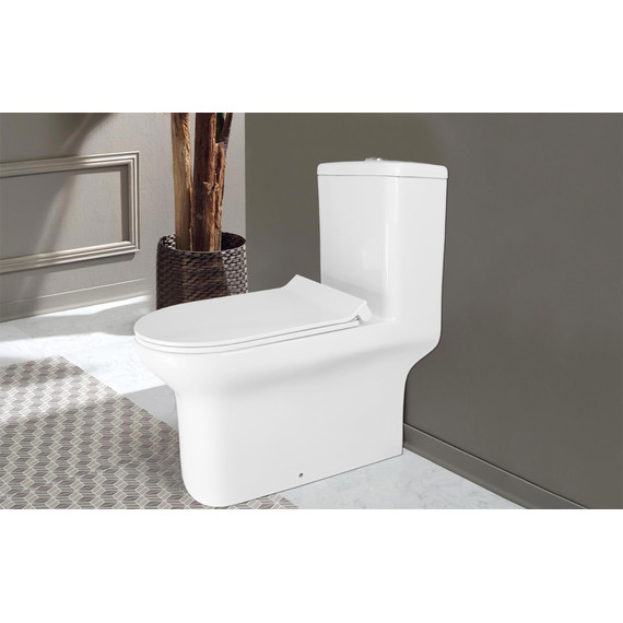 Унитаз-моноблок безободковый Creo Ceramique One ON0103 с крышкой микролифт - фото 13