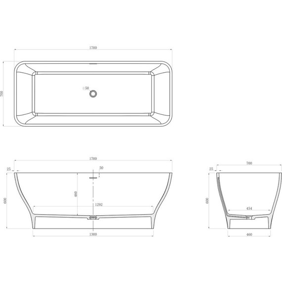 Ванна отдельностоящая Azario Savant 170x70 см SAV17070S - фото 5