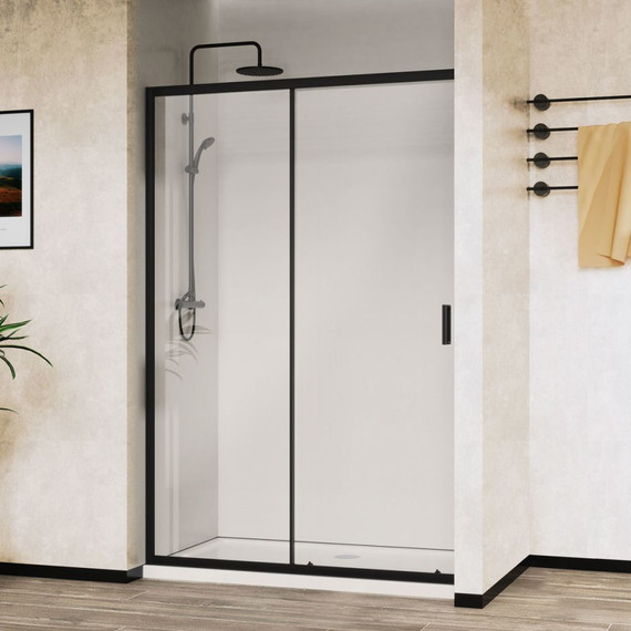 Душевая дверь Vincea City 120 см VDS-5CT120CLB, черный/прозрачное - фото 2