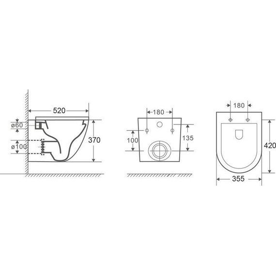 Инсталляция Loranto с подвесным безободковым унитазом Azario Fora 4501+AZ-0067 - фото 7