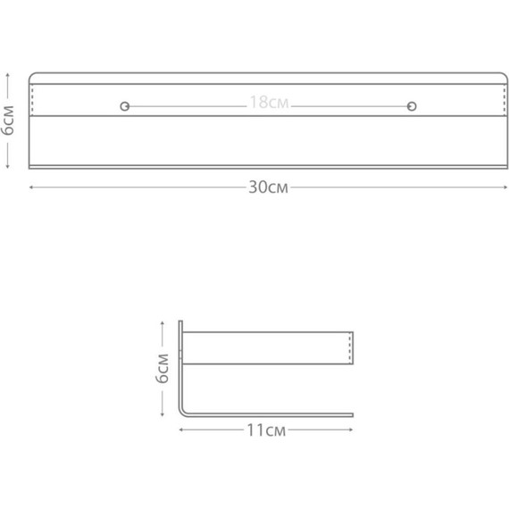 Полка прямоугольная Fixsen Hotel FX-31003F 30 см, сатин - фото 5