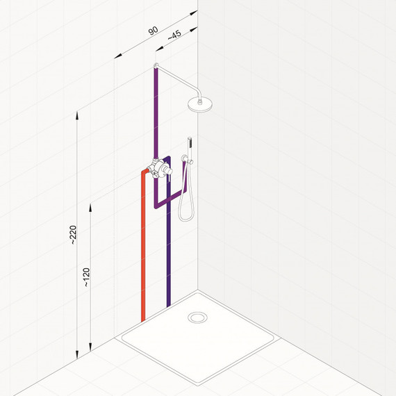 Душевая система для душа Kludi Bozz 387363976, черный матовый - фото 3