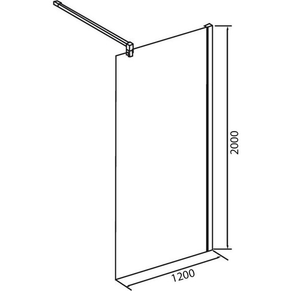 Душевая перегородка Azario Felton 120 см AZ-151S 120 (стекло 8 мм) с кронштейном в комплекте, чёрный/прозрачное - фото 3