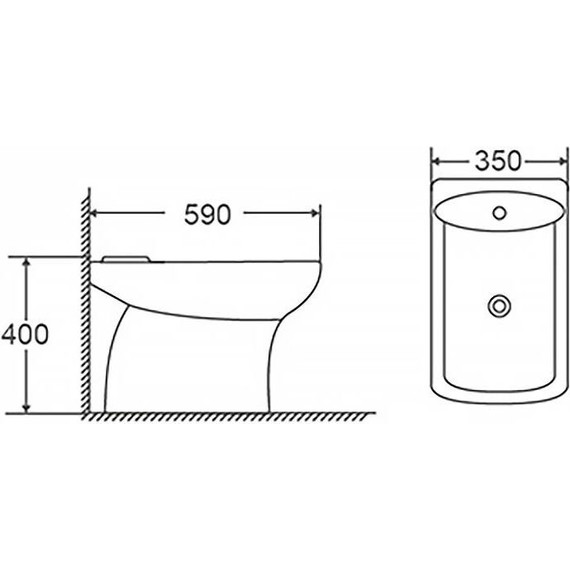 Биде напольное Azario Elana AZ-434B - фото 5