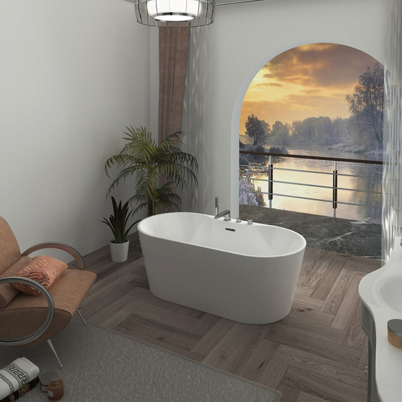 Ванна отдельностоящая Azario Bristol 170x80 см BRI17080D - фото 5