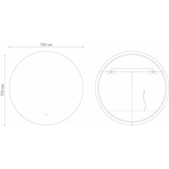 Зеркало Grossman Cosmo-промо 70 см 1970701 - фото 3