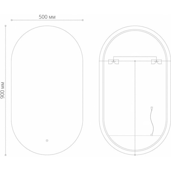 Зеркало Grossman Nero-промо 50 см 245090 - фото 3