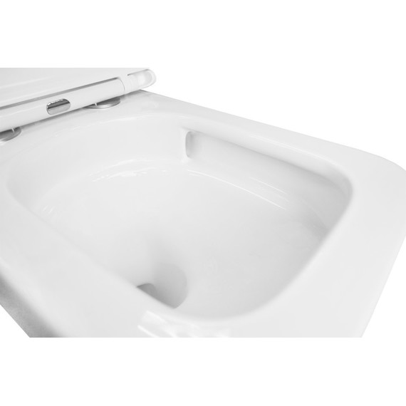 Унитаз подвесной безободковый Azario Flavia AZ-0076-UQ1 с крышкой микролифт (Система смыва торнадо) - фото 8