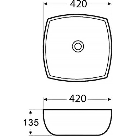 Раковина-чаша Azario 42 см AZ-2076 SP - фото 3