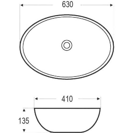 Раковина-чаша Azario 63 см AZ-3077 SP - фото 4