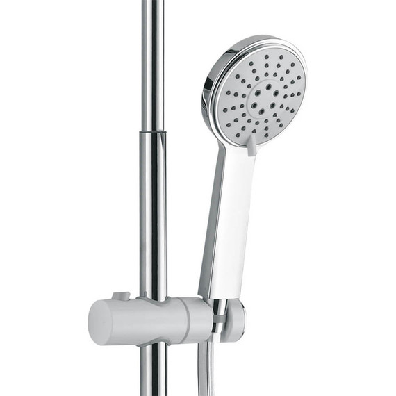 Душевая стойка Azario AZ-801, белый/хром, Цвет производителя: хром, белый - фото 4