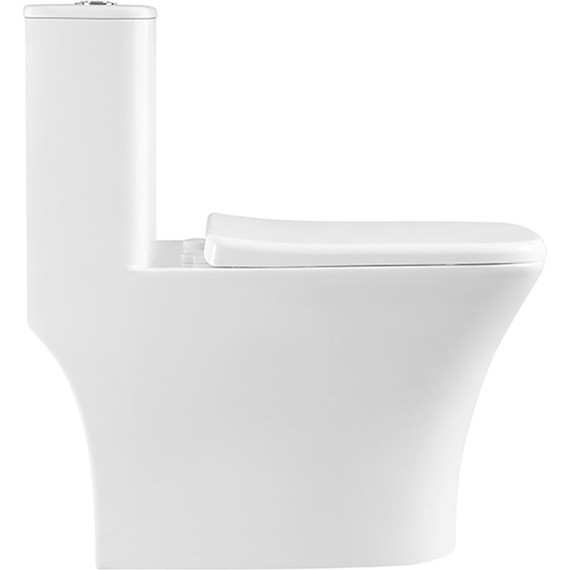 Унитаз-моноблок безободковый Azario Teano AZ-8621 с крышкой микролифт - фото 2