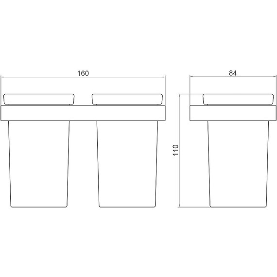 Стакан двойной для зубных щеток Timo Petruma 15234/00 - фото 2