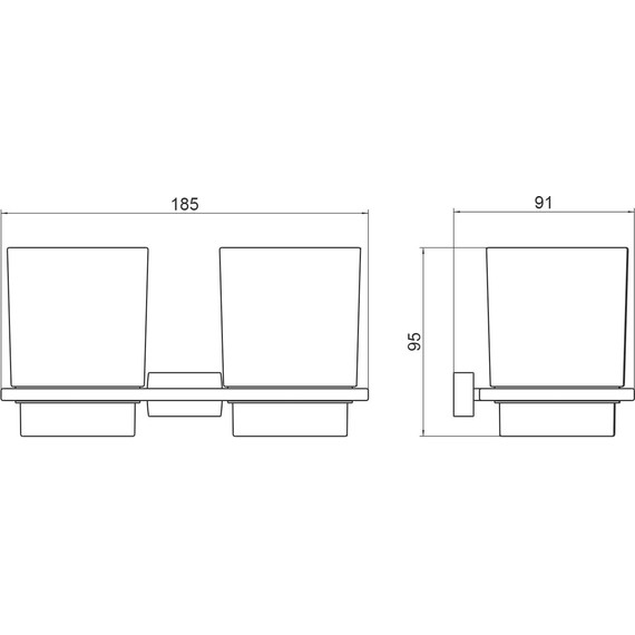 Стакан двойной для зубных щеток Timo Torne 43034/00 - фото 2