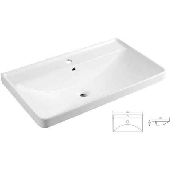 Тумба подвесная с раковиной Azario Мила 80 см CS00080142 - фото 3