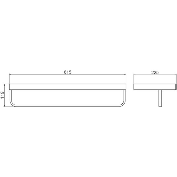 Полка для полотенец Timo Petruma 15258/17, золото матовое - фото 2