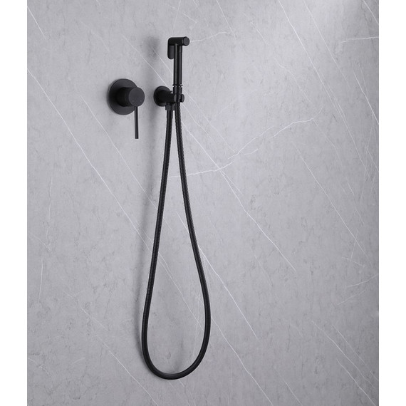 Набор для гигиенического душа Abber Emotion AF8825B, черный матовый - фото 3