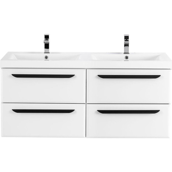 Тумба подвесная с раковиной Cezares ECO-1200-4C-SO-2-BO+CZR-1200/480-2-LV-MR-ECO 120 см, Bianco Opaco - фото 