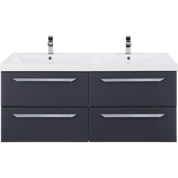 Тумба подвесная с раковиной Cezares ECO-1200-4C-SO-2-GR-P 120 см, Grafito - фото 