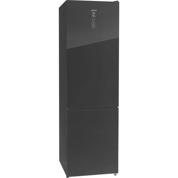 Двухкамерный холодильник Hiberg RFC-400DX NFGB inverter, чёрное стекло - фото 2
