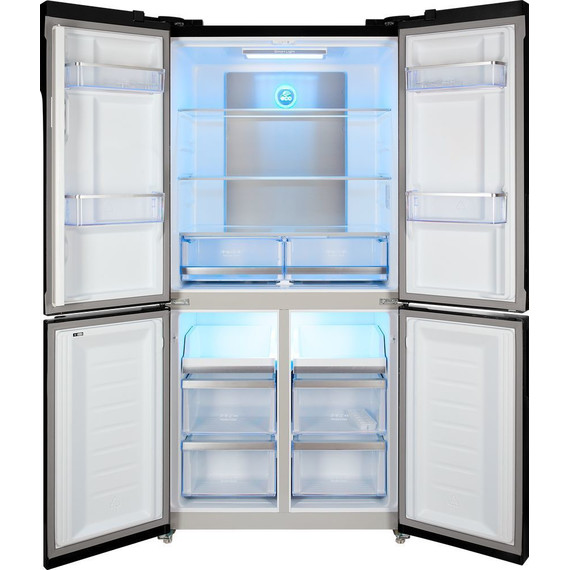 Холодильник Side by Side Hiberg RFQ-500DX NFGR inverter, красное стекло - фото 5