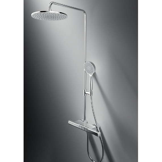 Душевая стойка с термостатом Azario Piano AZ-678U87ZA8-1DA1K17A-JR3A50AC, Цвет производителя: хром - фото 2