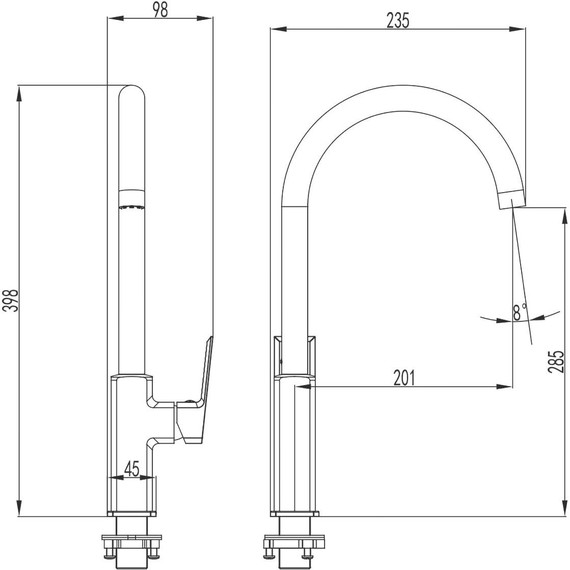 Смеситель для кухни Azario Hardcore AZ-VJG568277C - фото 2