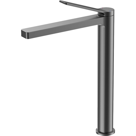 Смеситель для раковины высокий Azario Vise AZ-VQQ168R30AJ, графит, Цвет производителя: оружейная сталь - фото 