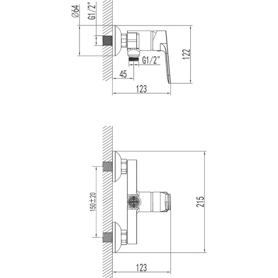 Смеситель для душа Azario Elvis AZ-WWK338155PA, черный, Цвет производителя: чёрный - фото 6