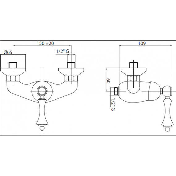Смеситель для душа Cezares MARGOT-DM-02-Bi, бронза, Цвет производителя: бронза - фото 2