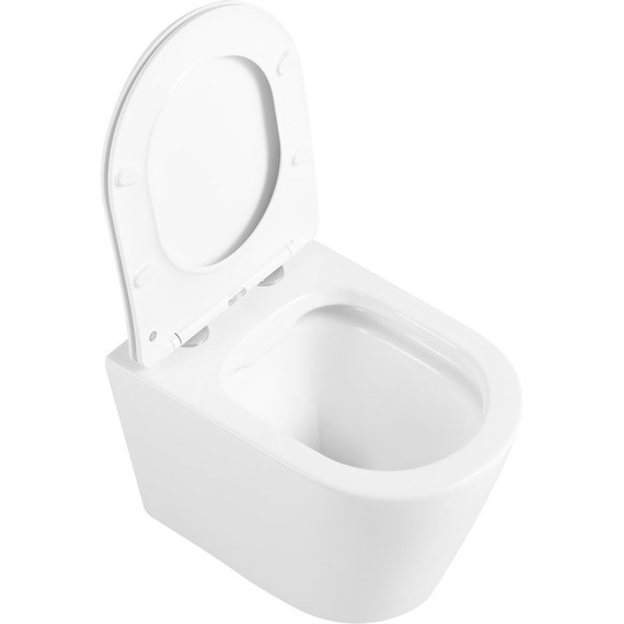 Унитаз подвесной безободковый Тритон Verso 0832 с тонкой крышкой микролифт - фото 10