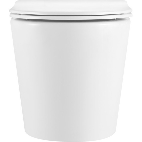 Унитаз подвесной безободковый Тритон Verso 0832 с тонкой крышкой микролифт - фото 3