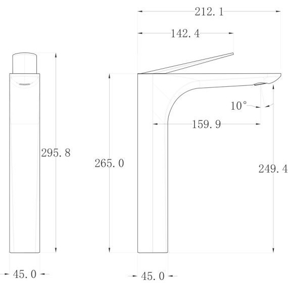 Смеситель для раковины высокий Bronze de Luxe Icon 2041CG, матовое золото, Цвет производителя: золото - фото 5